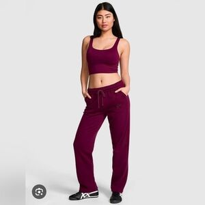 Vs Pink Xl Ivy Fleece Straight Leg Sweatpants